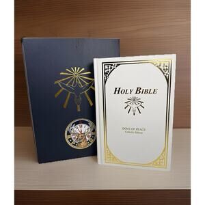 Holy Bible Dove Of Peace Catholic Edition Memorial Gift Like New Boxed White